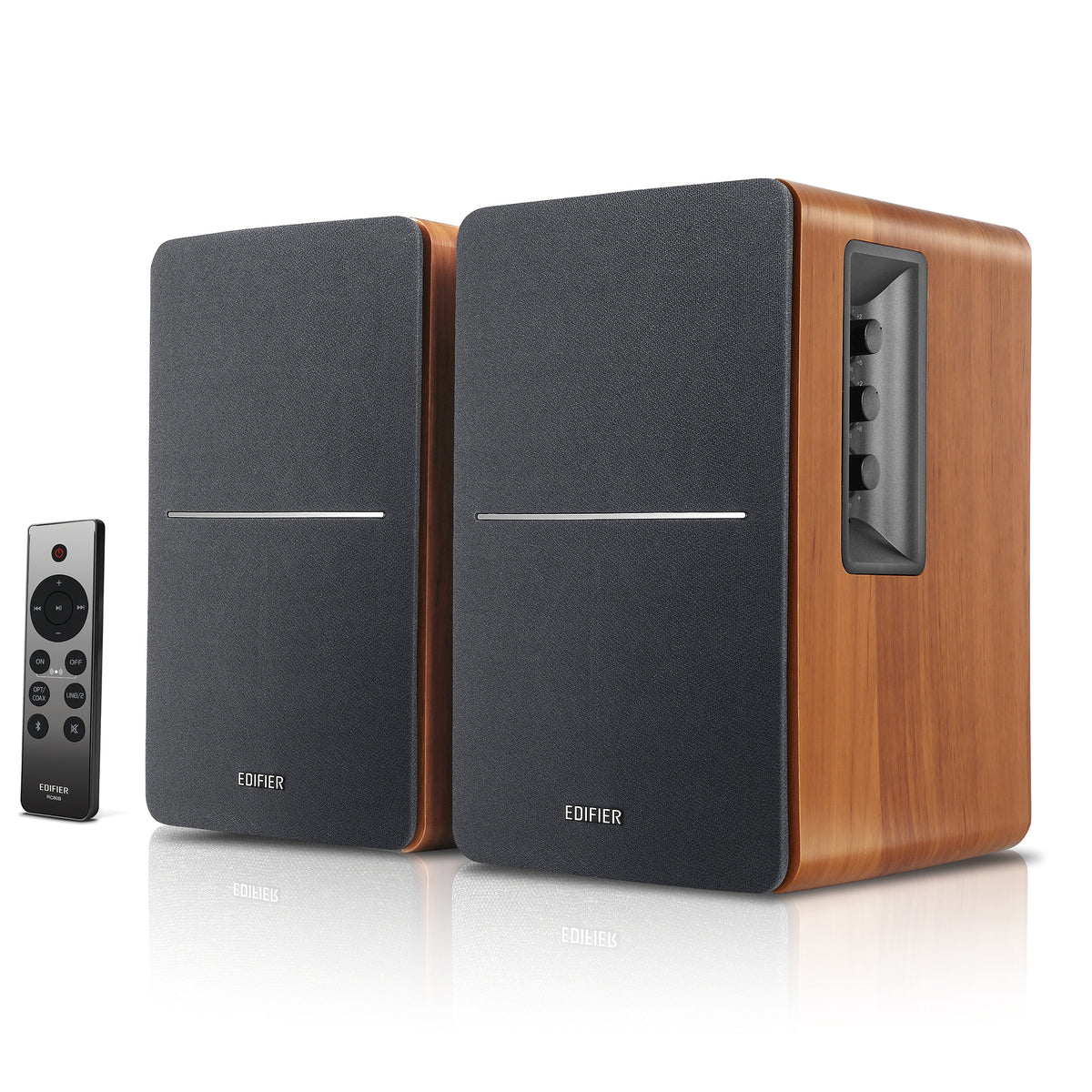 R1280DBs Active Bluetooth Bookshelf Speakers with Sub Out
