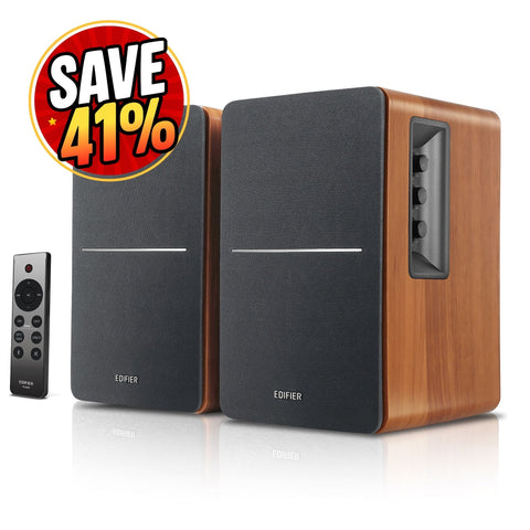 R1280DBs Active Bluetooth Bookshelf Speakers with Sub Out